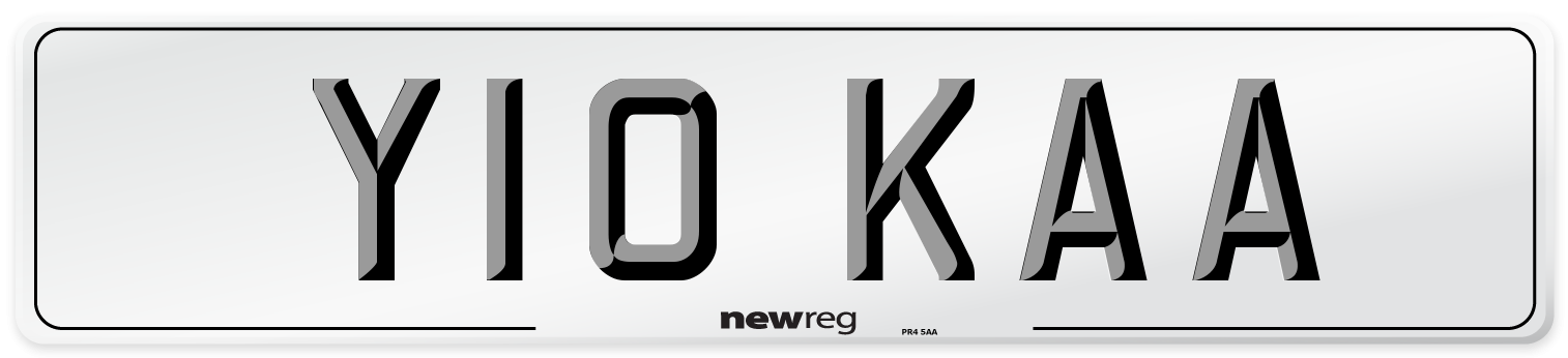 Y10 KAA Number Plate from New Reg